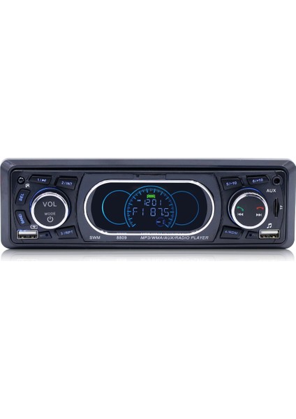 8809 Evrensel Araba 12 V Bluetooth Radyo Alıcısı Mp3 Çalar Siyah (Yurt Dışından)