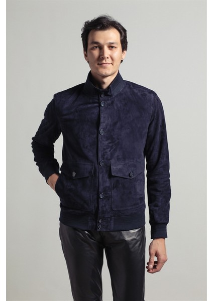 Erkek Süet Mont Lacivert MW-4305 indirimleri