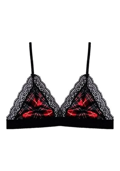 Deep Secret Saten Ekose Desen Bralet DS200454SBR