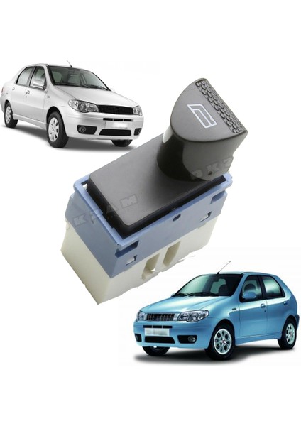 Fiat Albea - Pali Tekli Cam Düğmesi Mavi Soketli