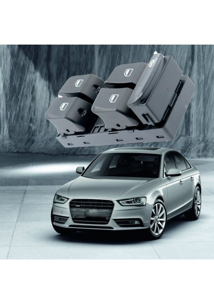 Audi A4 Sol Dörtlü Cam Açma Kapama Anahtarı 2008--2014 Garantili