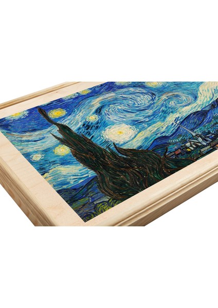 Van Gogh Yıldızlı Gece Ahşap Tablo