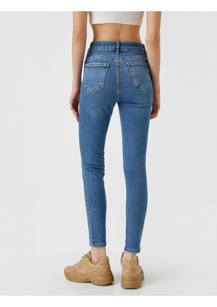 Yüksek Bel Dar Kesim Kot Pantolon - Skinny Jean fırsatları