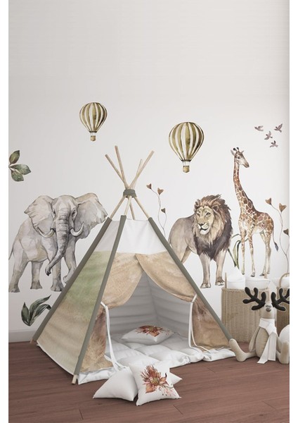 Afrikan Safari Çocuk Odası Duvar Sticker