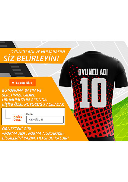 Acr Giyim - Meta Modeli - Kişiye Özel Futbol Forması Takımı