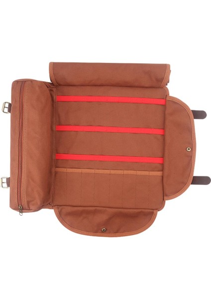 Barware Rulo Çanta Kol Kolay Taşıma Profesyonel Saklama Çantası Kahverengi(Yurt Dışından)