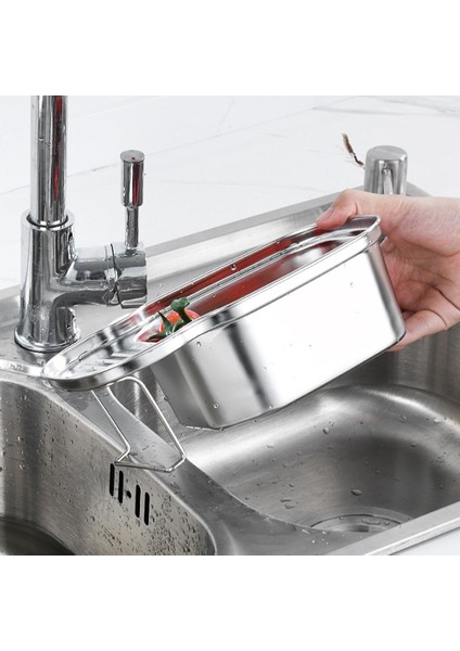 Aşırı Lavabo Süzgeci Kevgir Havzası Çok Işlevli Mutfak Aleti Filtre Gümüş indirimleri