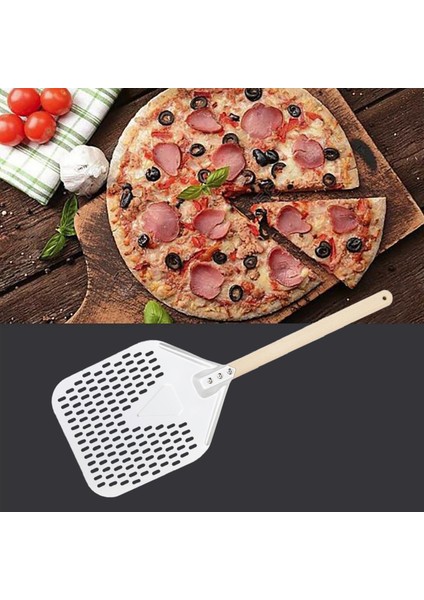 Alüminyum Alaşımlı Pizza Torna Kabuğu Sapı ile Anti Haşlanma Fırın Fırın 10 Inç
