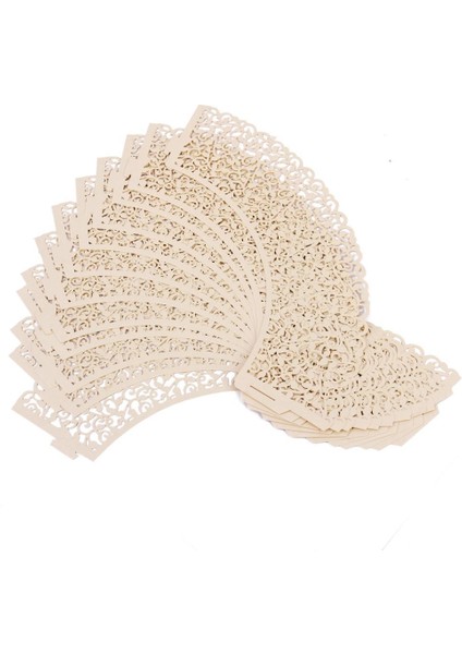 12X Asma Dantel Kupası Muffin Kek Kağıt Kılıfları Sarar Cupcake Wrapper Masa Deco(Yurt Dışından) fiyatları