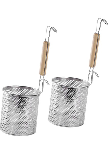 Kanca, Paslanmaz Çelik, Derin Kızartma Sepeti ile 2 Adet Noodle Süzgeç(Yurt Dışından)