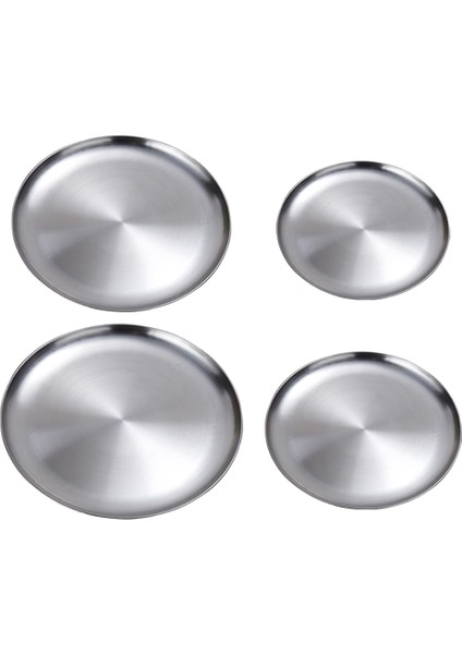 4 Adet Paslanmaz Çelik Ketçap Hardal Sosu Tepsisi Daldırma Plaka Tabağı Kek