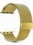 Apple Watch Uyumlu Seri 7 41 mm Çelik Kayış Hasır Örme Kordon Milano 2