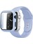 Apple Watch Uyumlu Seri 7 45 mm Kordon Kayış 360 Komple Çerçeve Korumalı 2 In 1 Silikon 1