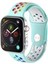 Apple Watch Uyumlu Seri 7 45 mm Kordon Kayış Renkli Silikon Şık Görünümlü Spor Kayışı 1