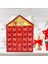 Klasik Noel Kırmızı Ahşap Advent Takvimi 24 Çekmeceli Tatil Dekorasyon 2