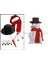 Açık Kardan Adam Giydir Set, Şapka Eşarp Havuç Burun Kardan Adam Noel Tatil 4