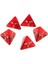 100 Adet Kırmızı Zar Set D4 Dört Taraflı Gem Zar 2 cm 4-Die Zar Oyuncu Için Rpg Zar 2