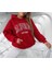 Kapüşonlu Calıfornıa Göğüs Baskılı Şardonlu Pamuk Dokuma Oversize Yeni Stil Kadın Sweatshirt 1