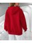 Kapüşonlu Calıfornıa Göğüs Baskılı Şardonlu Pamuk Dokuma Oversize Yeni Stil Kadın Sweatshirt 2