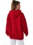 Blacksokak Kadın Kırmızı California Baskılı Oversize Kapüşonlu Sweatshirt 2