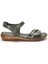 Yeşil Kadın Deri Sandalet 21507 2
