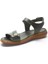 Yeşil Kadın Deri Sandalet 21507 4