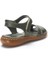 Yeşil Kadın Deri Sandalet 21507 5