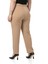 Büyük Beden Beli Yanlardan Lastikli Fermuarlı Paçası Yırtmaçlı Bej Pantolon 3