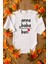 Unisex Bebek Anne Baba Yazılı Organik Baskılı Uzun Kollu Beyaz Çıtçıtlı Body / Zıbın 8002 1