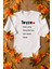 Unisex Bebek Teyze Anne Yarısı Yazılı Organik Baskılı Uzun Kollu Beyaz Çıtçıtlı Body / Zıbın 8008 1