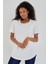 Women Kırık Beyaz Pis Yaka Salaş T-SHIRT-KTCPS001R02S 1