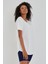 Women Kırık Beyaz Pis Yaka Salaş T-SHIRT-KTCPS001R02S 3