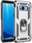 Samsung Galaxy S8 Kılıf Çift Katmanlı Yüzüklü Manyetik Vega Kapak + Tam Kaplayan 6d Polymer Nano Ekran Koruyucu Gümüş 1