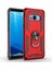 Samsung Galaxy S8 Kılıf Çift Katmanlı Yüzüklü Manyetik Vega Kapak + Tam Kaplayan 6d Polymer Nano Ekran Koruyucu Kırmızı 1