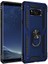 Samsung Galaxy S8 Plus Kılıf Çift Katmanlı Yüzüklü Manyetik Vega Kapak + Tam Kaplayan 6d Polymer Nano Ekran Koruyucu Lacivert 1