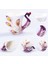 3D Renk Emaye Hayvan Kahve Fincanı Sos ve Kaşık Seti ile Seramik Çay Bardak Porselen Drinkware | Teacups (Mor) (Yurt Dışından) 3