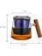 Yaratıcı Isıya Dayanıklı Cam Çay Fincanı Seramik Filtre ve Kapak ile Ofis Çay Süzgeci Kupası Çift Basit Su Kupa Drinkware | Teacups (Mavi) (Yurt Dışından) 2