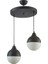 Vera Spor Modern Globe Camlı Siyah Sarkıt 2 Li Avize 1