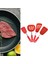 4x Silikon Spatula Nonmaz Yapışmaz Yapışmaz Paslanmaz Çelik Çekirdek 2