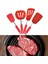 4x Silikon Spatula Nonmaz Yapışmaz Yapışmaz Paslanmaz Çelik Çekirdek 5