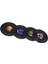 16 Adet Yuvarlak Fincan Mat Silikon Coaster Vinil Kayıt Desen 10 cm Dia Hediye 4