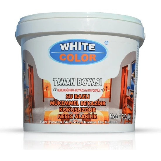 White Color 17,5 kg Tavan Boyası
