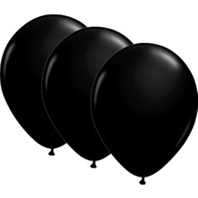 Benim Marifetlerim Metalik Siyah Balon 12 Inch 50 Adet