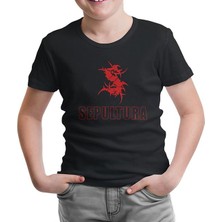 Lordd T-Shirt Lorddd T-Shirt T-Shirt Sepultura Siyah Çocuk Tshirt