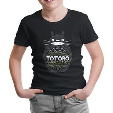 Lordd T-Shirt Lorddd T-Shirt T-Shirt Totoro Siyah Çocuk Tshirt