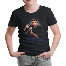 Lordd T-Shirt Lorddd T-Shirt T-Shirt Justin Bieber - Paparazzi Siyah Çocuk Tshirt