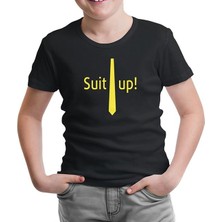 Lordd T-Shirt Lorddd T-Shirt T-Shirt How I Met Your Mother - Suit Up Siyah Çocuk Tshirt