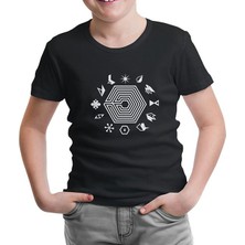 Lordd T-Shirt Lorddd T-Shirt T-Shirt Exo - Exoplanet Siyah Çocuk Tshirt