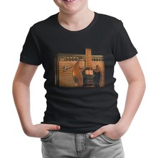 Lordd T-Shirt Lorddd T-Shirt T-Shirt Gitar - Fender 2 Siyah Çocuk Tshirt