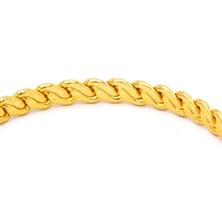 Ferizz Altın Kaplama 3lü Adana Burması Bilezik (Içi Düz) 6.5 mm